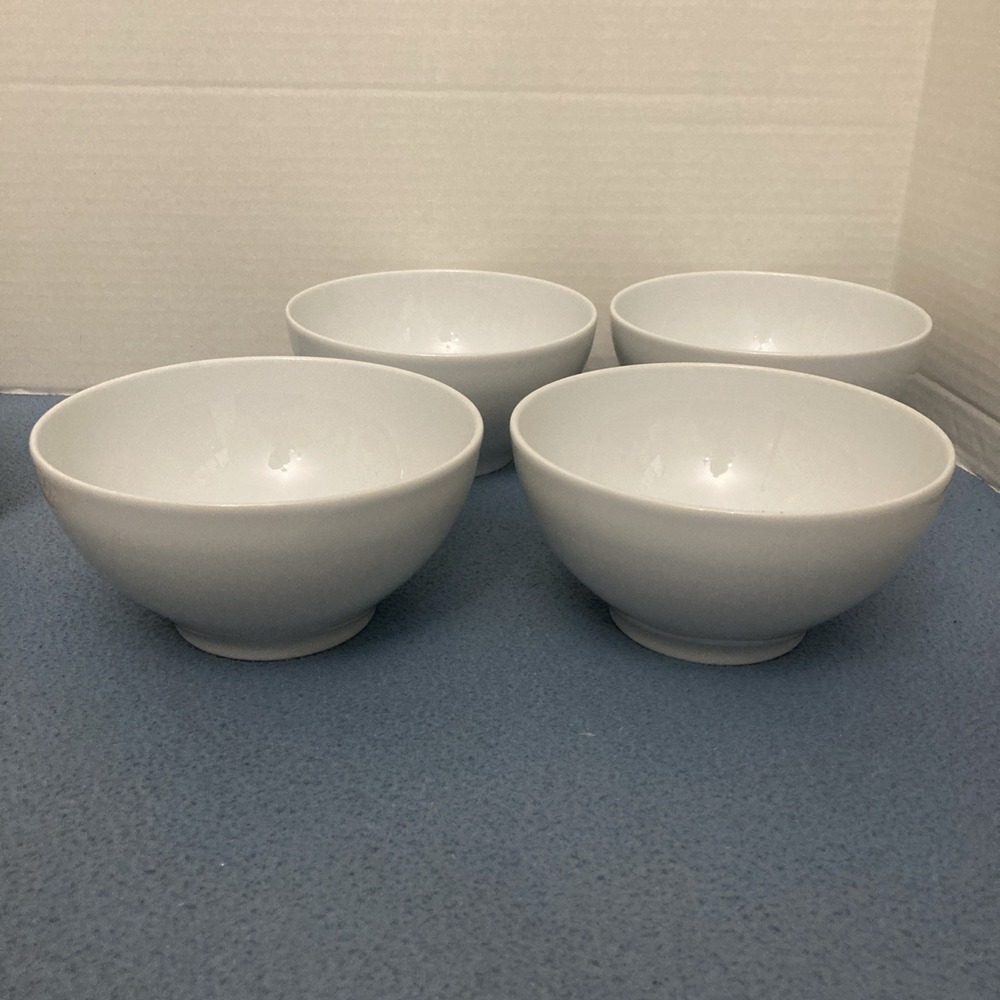 IKEA 365+ White Susan Pryke Soup/Salad/Ice Cream Multi Use Coupe Bowl - Set of 4